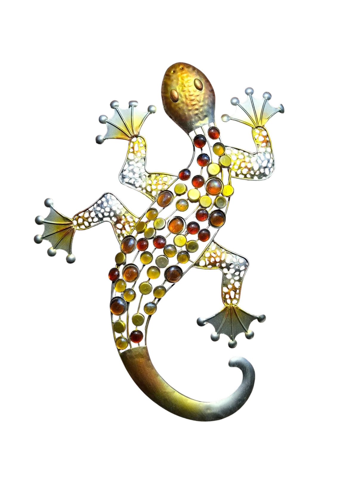 Gekko Goud tuindecoratie – detailfoto