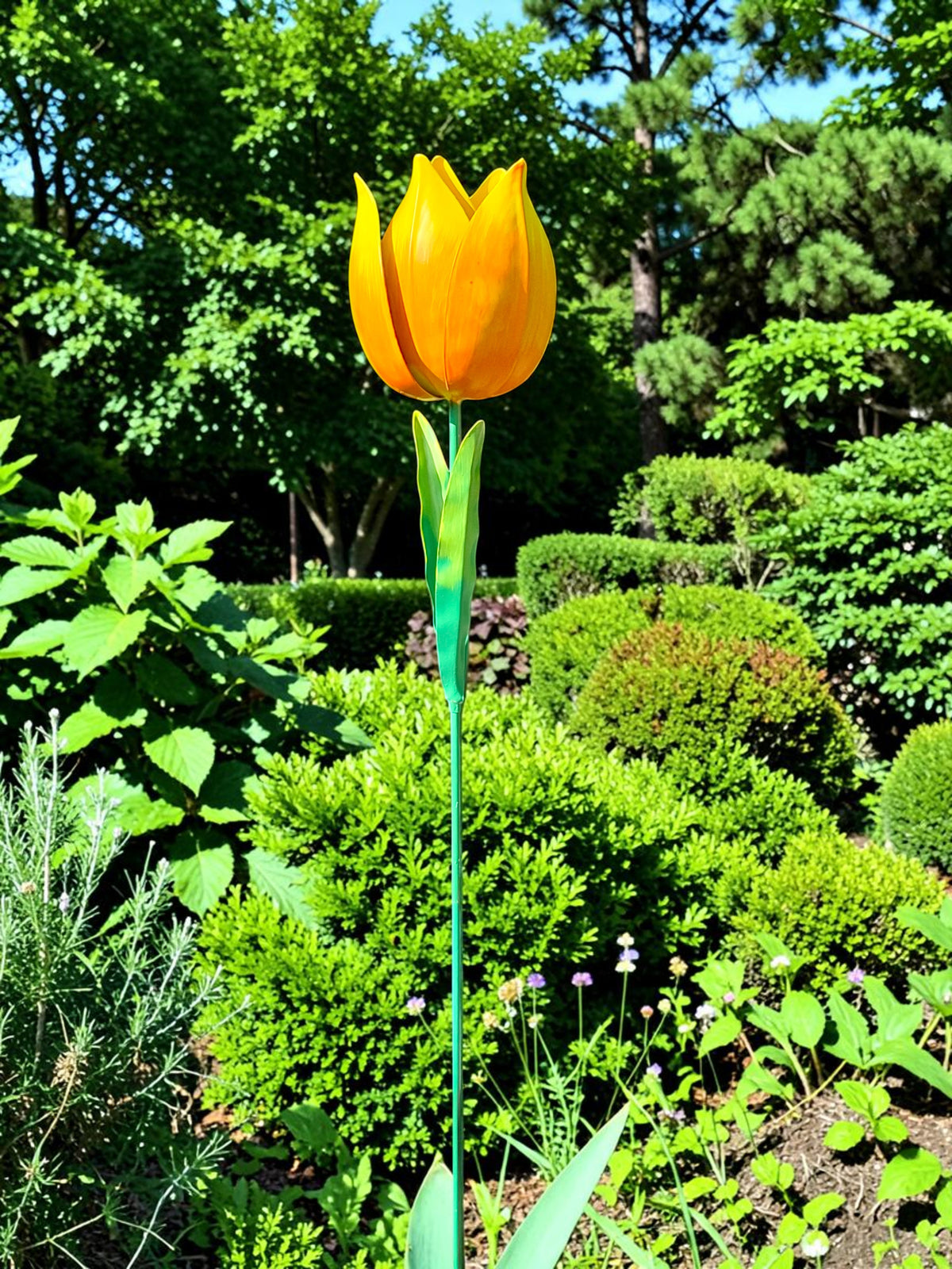Gele Tulp tuindecoratie – sfeerbeeld