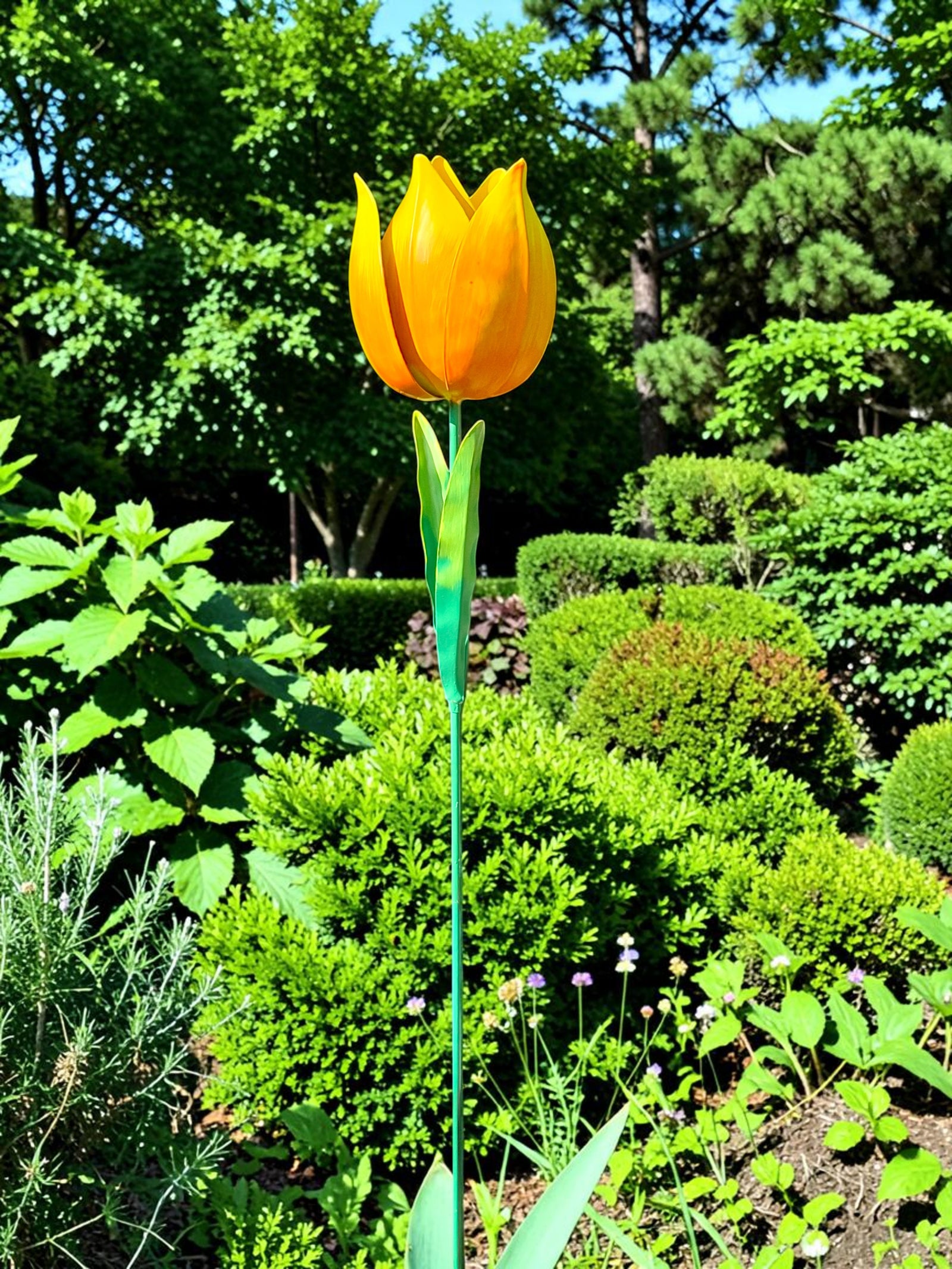 Gele Tulp tuindecoratie – sfeerbeeld