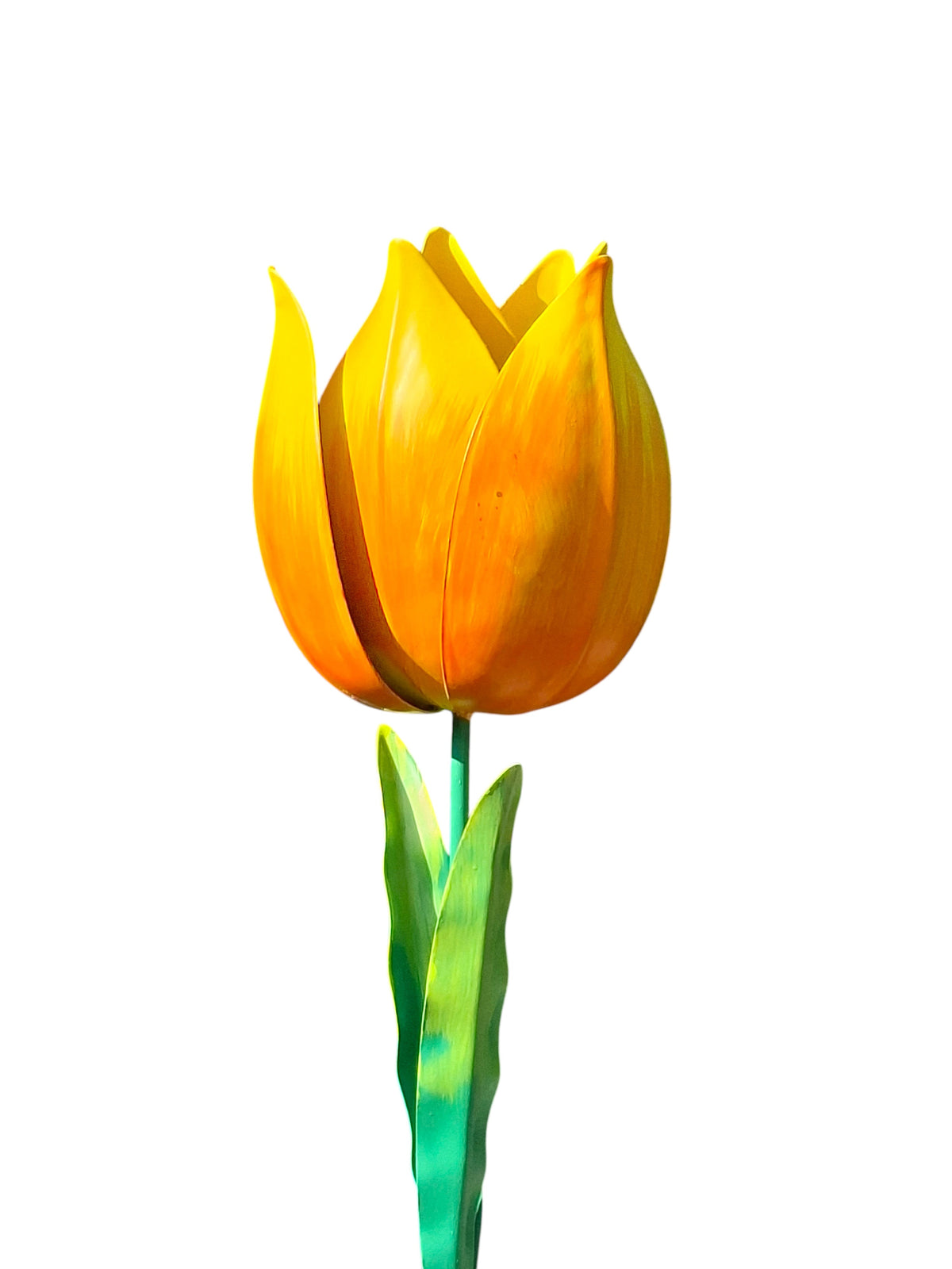 Gele Tulp tuindecoratie – close-up