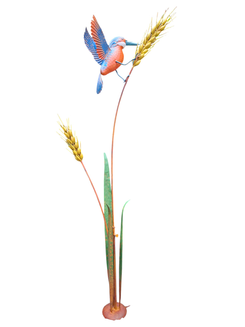Gerststengel met Ijsvogel