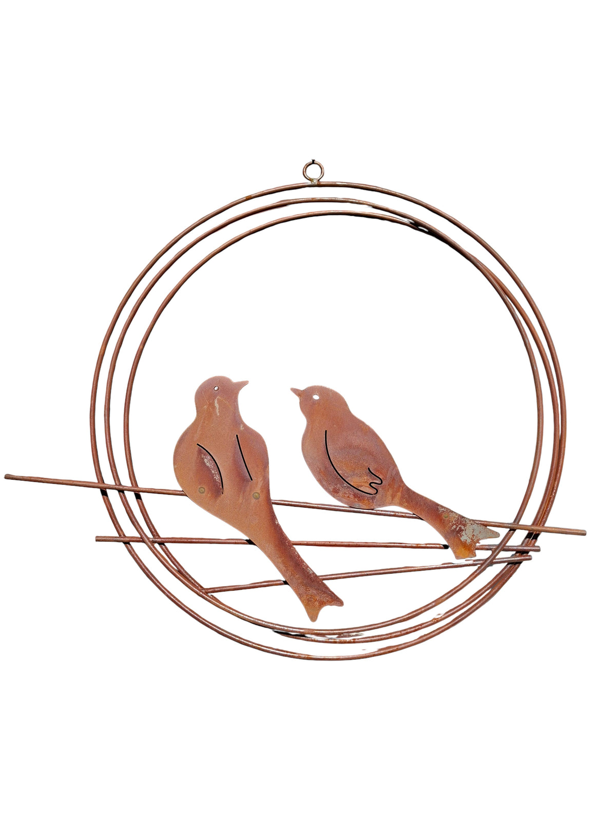 Grote ring met vogels tuindecoratie – detailfoto