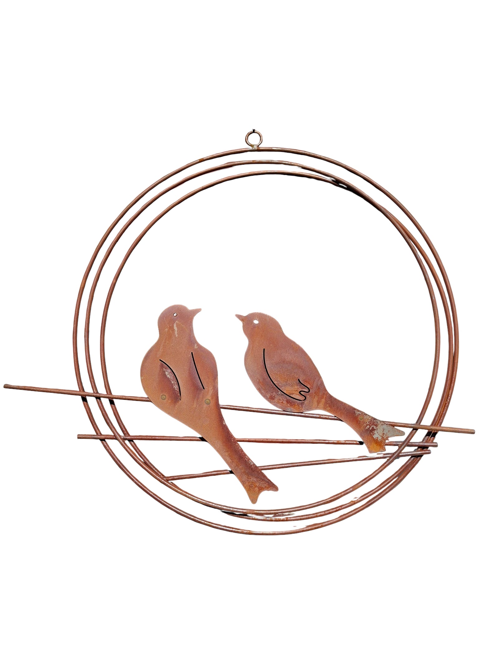 Grote ring met vogels tuindecoratie – detailfoto