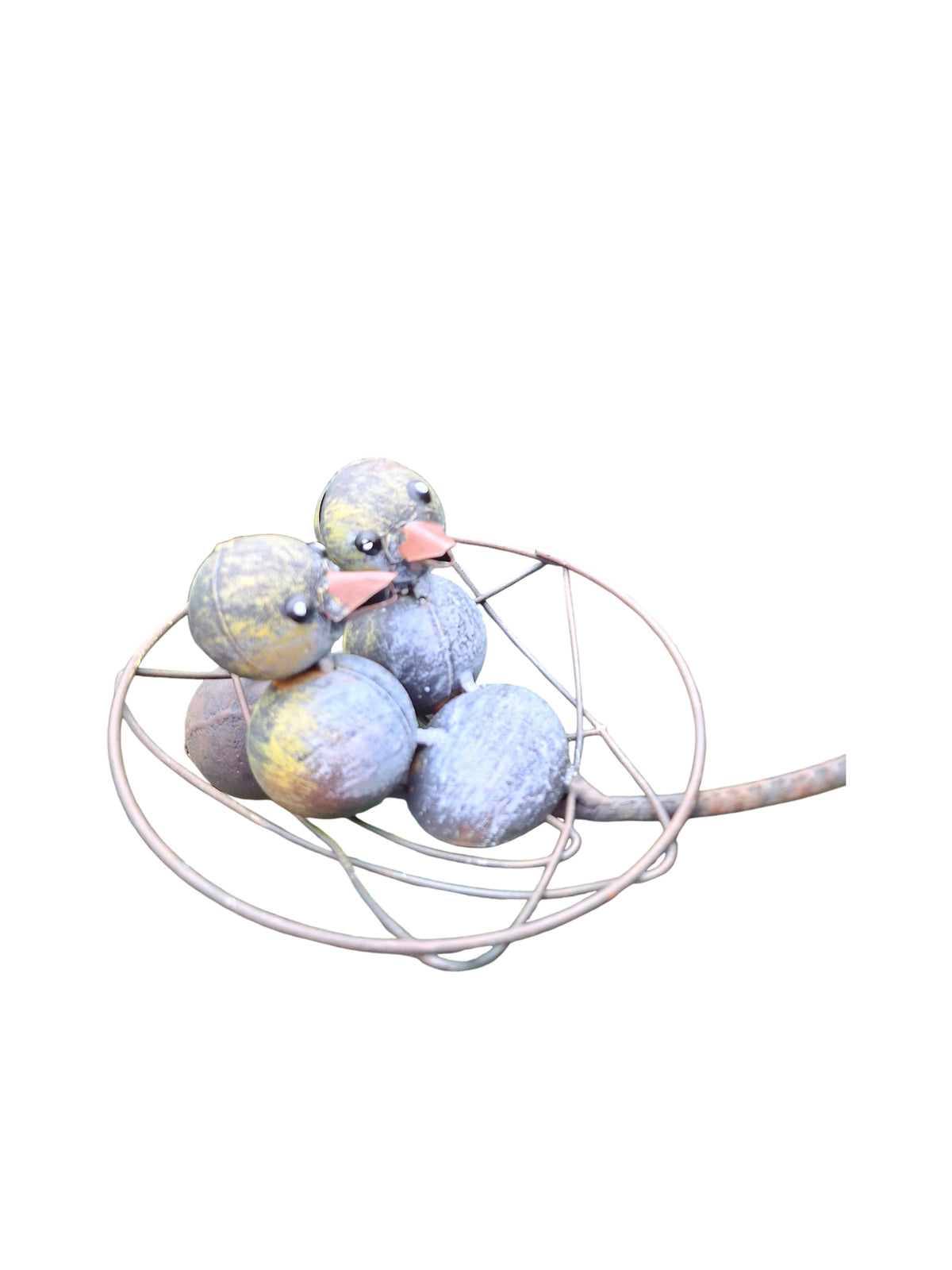 Haan met Nest tuindecoratie – close-up