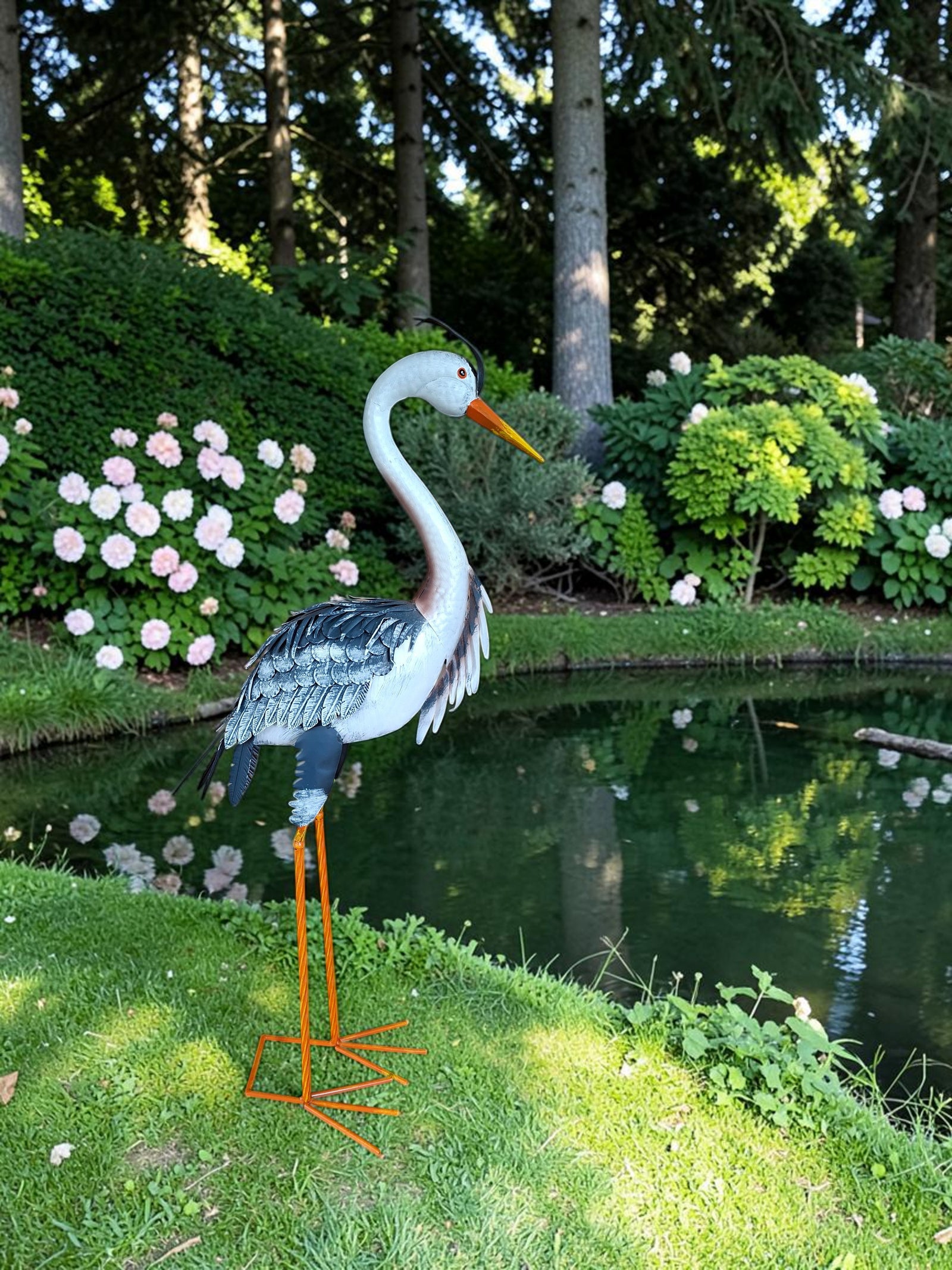 Reiger tuindecoratie – sfeerbeeld