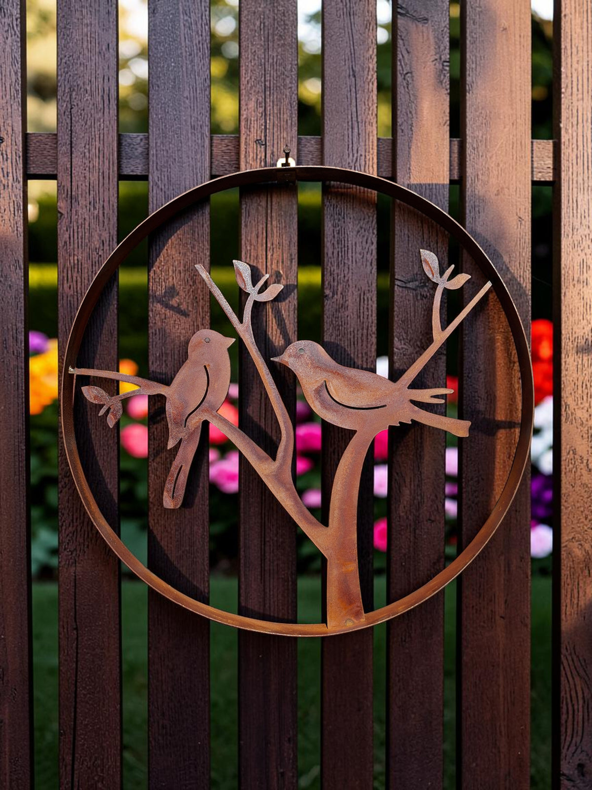 Ring 2 vogeltjes tuindecoratie – sfeerbeeld