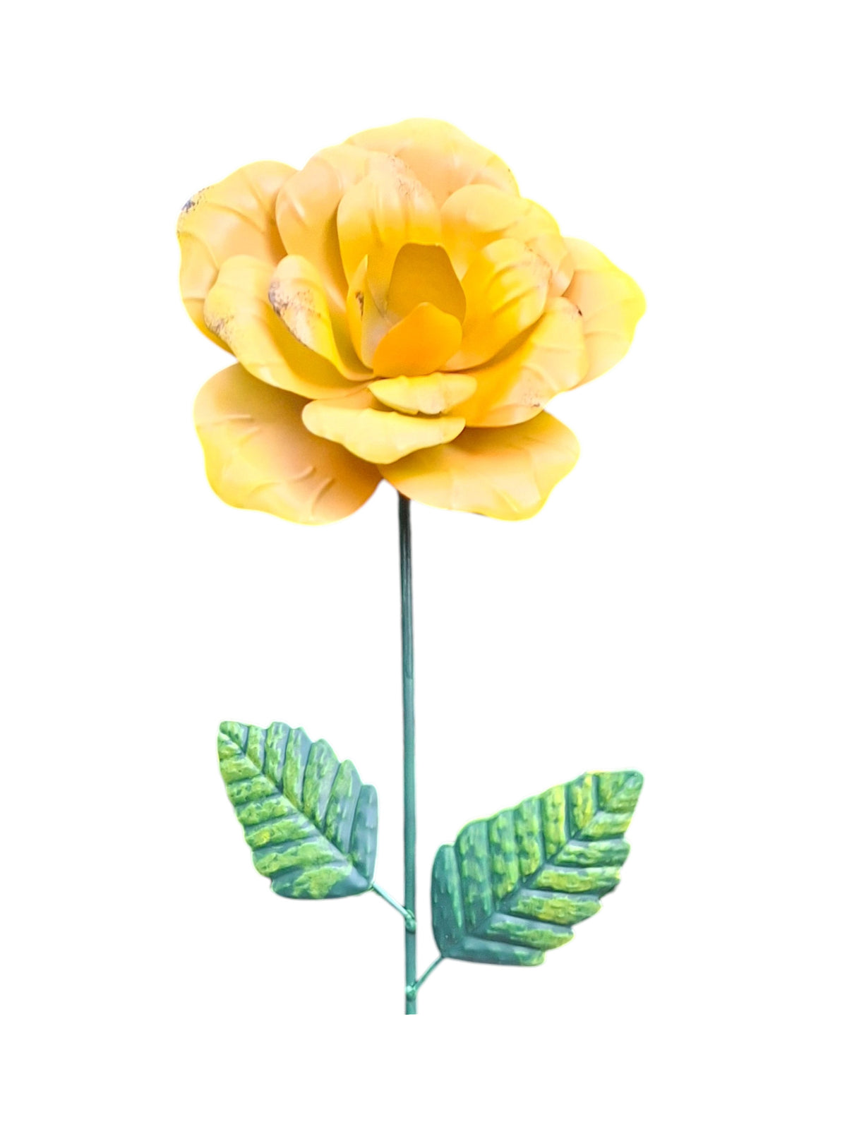 Roos Geel tuindecoratie – close-up
