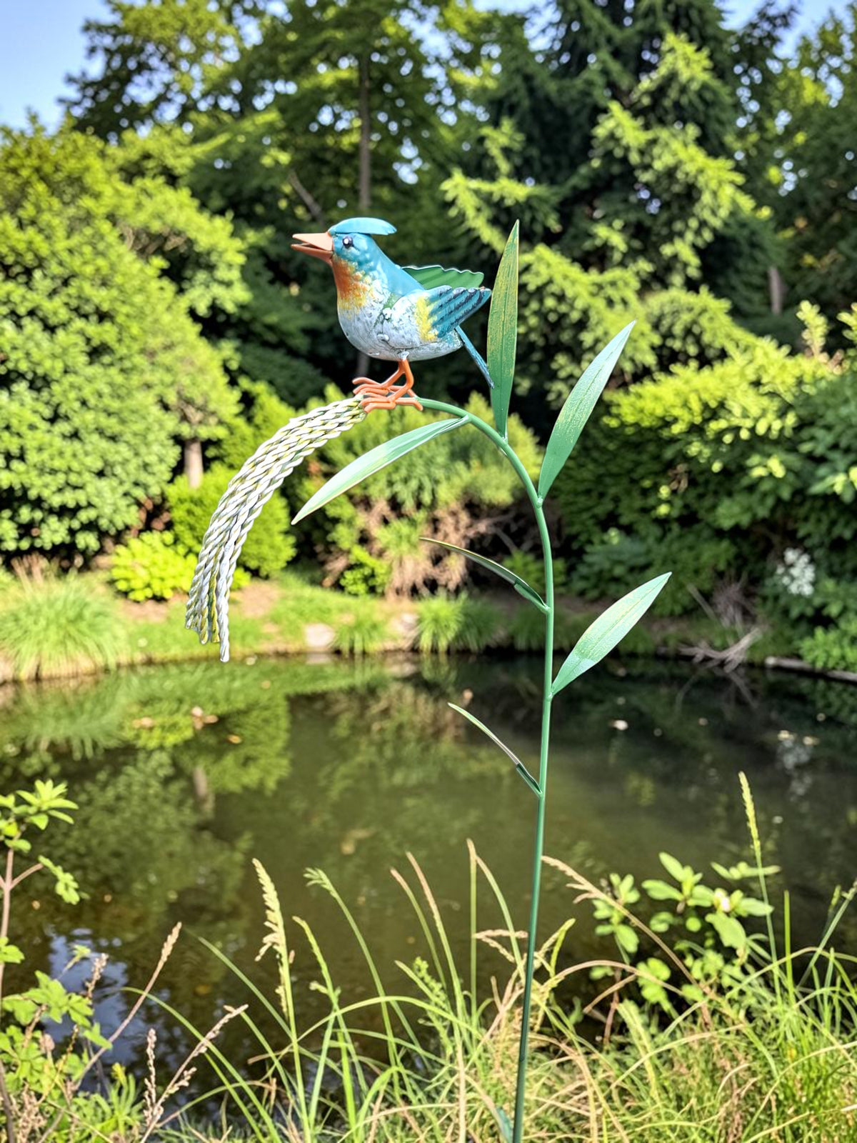 Vogel op Halm tuindecoratie – sfeerbeeld