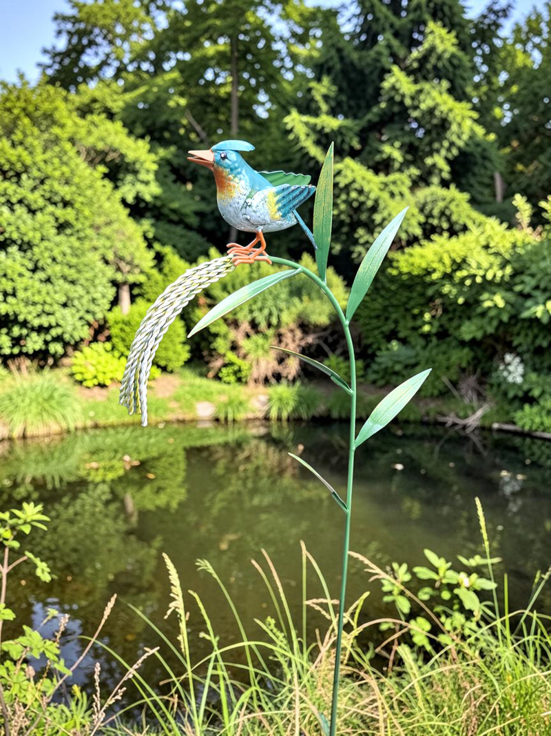 Vogel op Halm tuindecoratie – sfeerbeeld