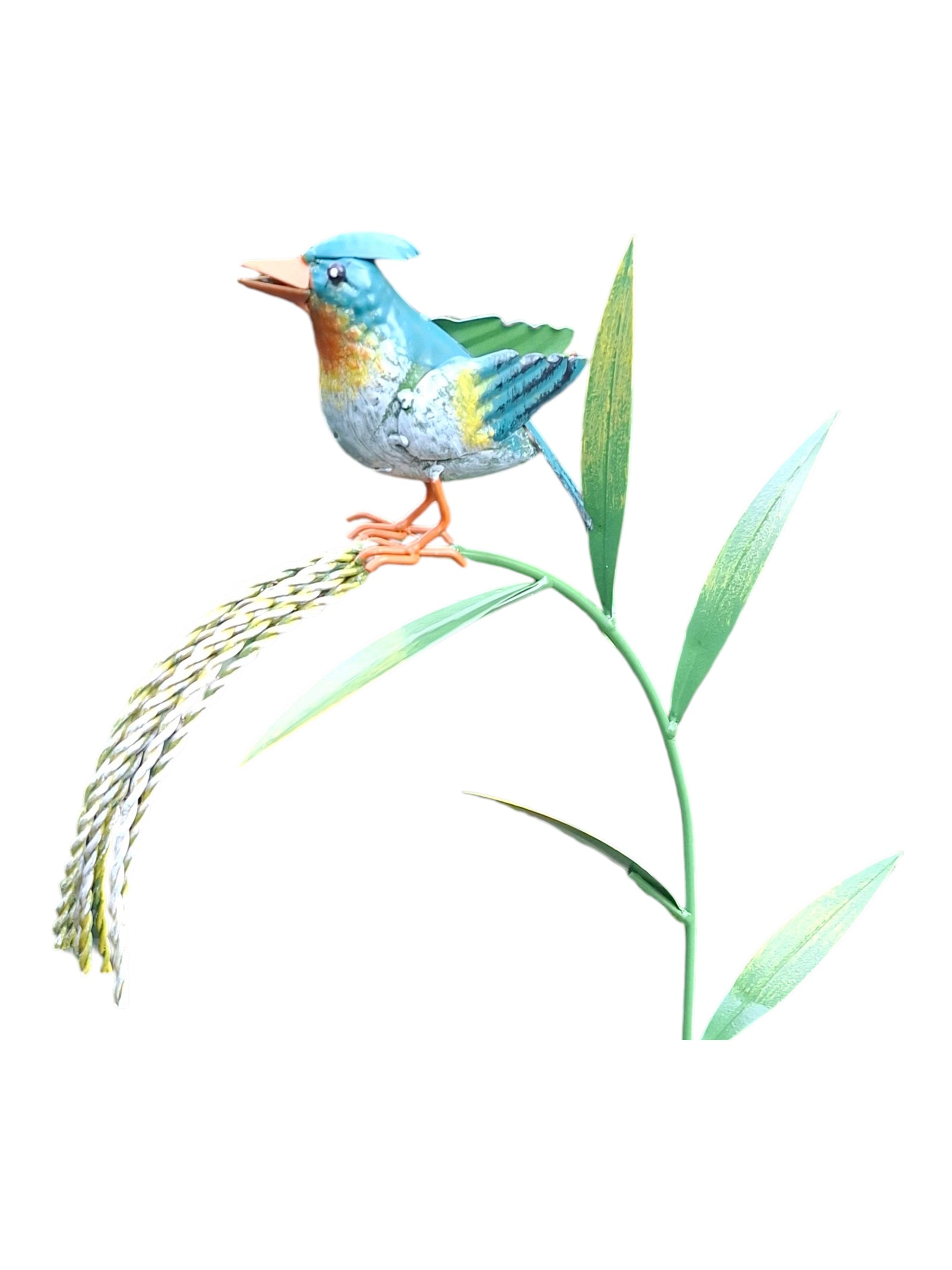 Vogel op Halm tuindecoratie – close-up
